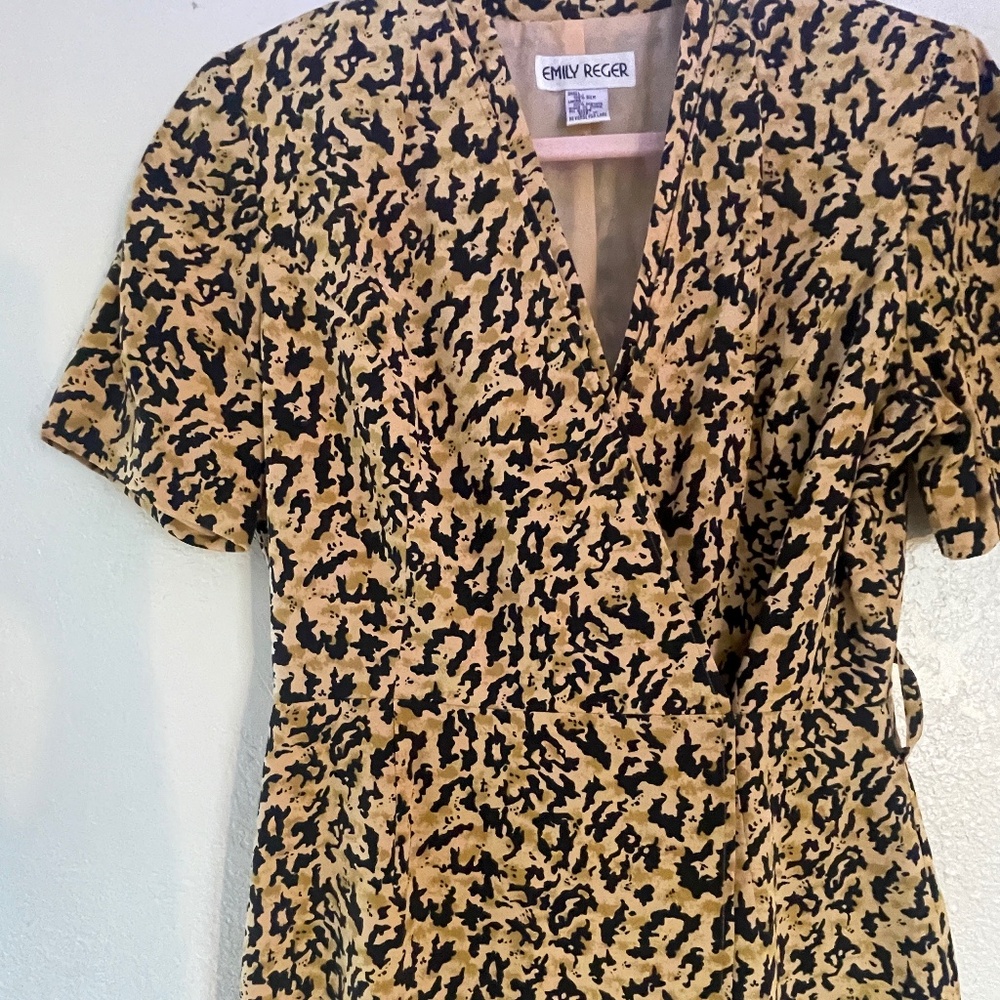 Sexy office dress. VINTAGE. LEOPARD.